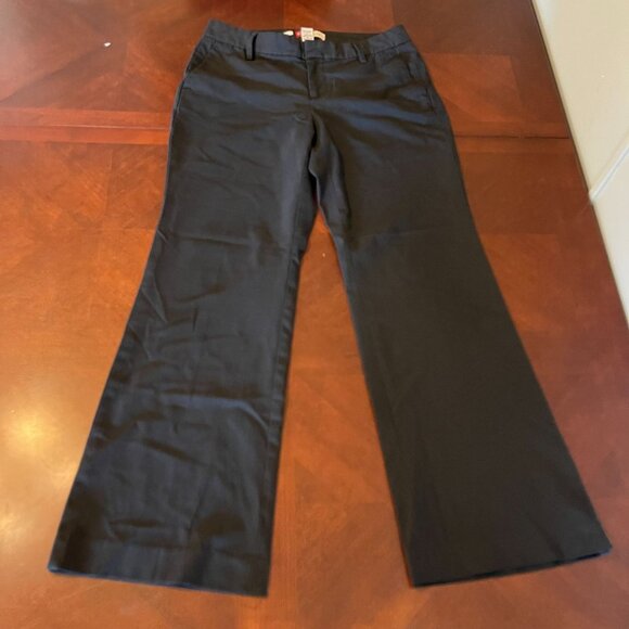 Gap Womens Black Straight Fit Stretch Pants Size 4 Ankle - Picture 1 of 10